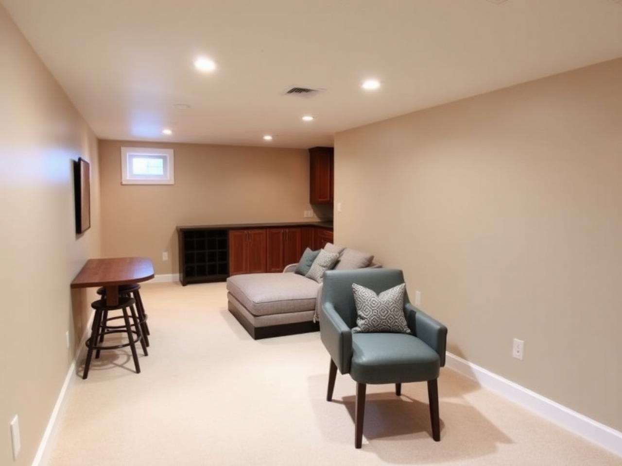 Home Gym & Storage — after the renovation, same camera angle